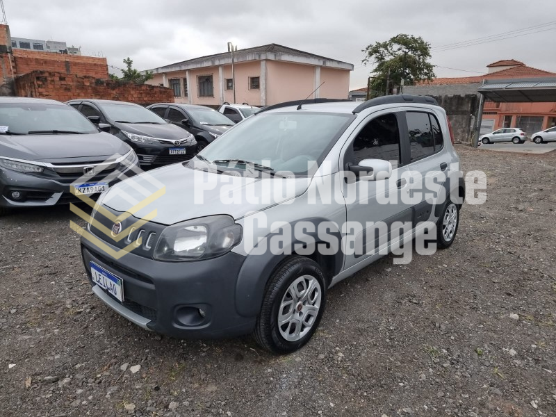 FIAT UNO WAY 1.0; 2010/2011; PRATA; ALCO.GASOL